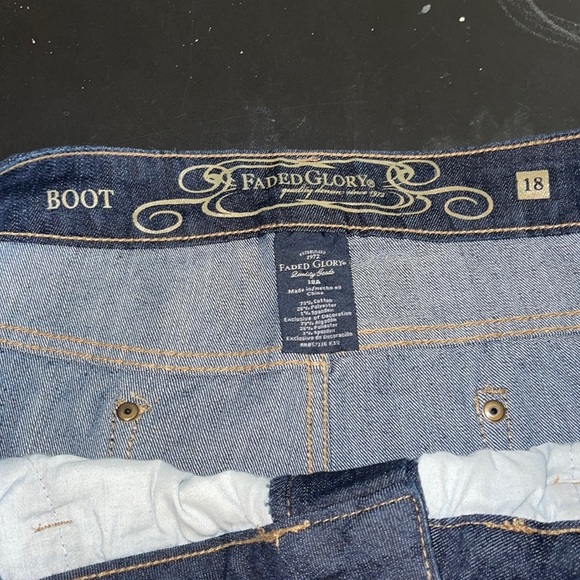 Faded Glory womens plus boot cut denim jeans Sz 18 - Picture 2 of 6